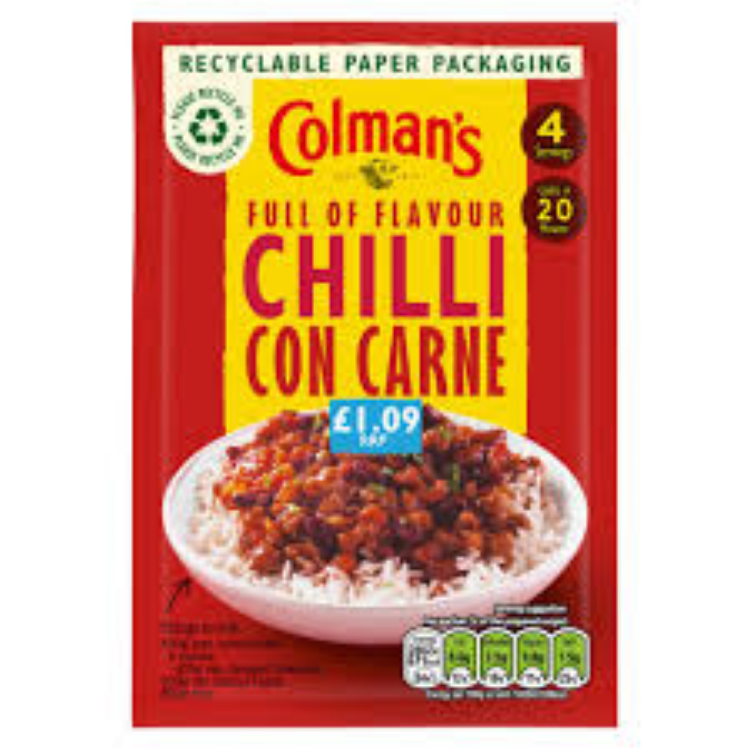 COLMANS RED CHILLI CON CARNE 50G